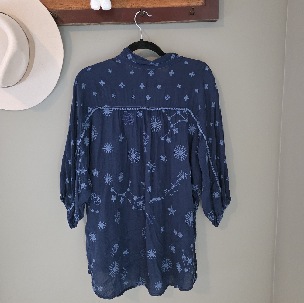 Johnny Was Boho Artisan Celestial Ceres Tunic Size Small - Picture 5 of 10